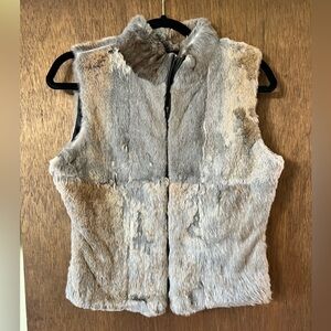 BEBE rabbit fur vest